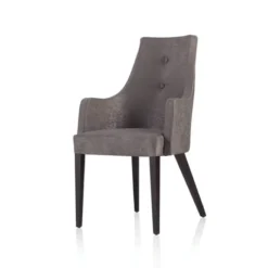 Lujosa Park Bridge Fauteuil contemporain en tissu et pieds bois> Chaise De Salle à Manger|Chaise Salon
