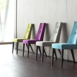 Lujosa Park Chaise contemporaine en tissu et pieds bois> Chaise De Salle à Manger|Chaise Salon