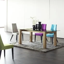Lujosa Park Chaise contemporaine en tissu et pieds bois> Chaise De Salle à Manger|Chaise Salon
