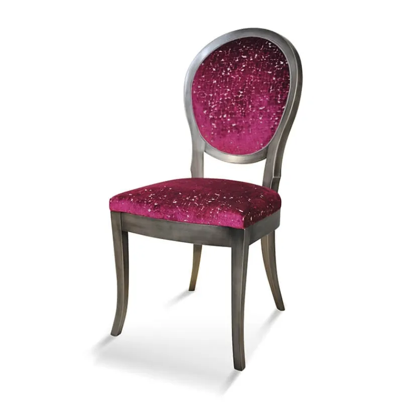 Paget Pauline Chaise médaillon en bois massif et tissu fabrication française> Chaise De Salle à Manger|Chaise Salon