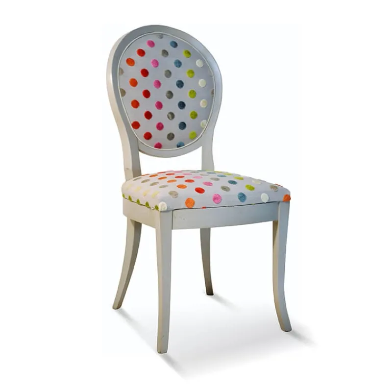 Paget Pauline Chaise médaillon en bois massif et tissu fabrication française> Chaise De Salle à Manger|Chaise Salon