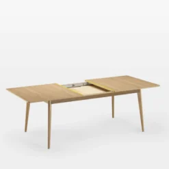 Dasras Paul Table extensible scandinave en boisavec liseré coloré><noscript><img width=