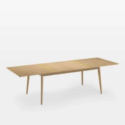 Dasras Paul Table extensible scandinave en boisavec liseré coloré><noscript><img width=