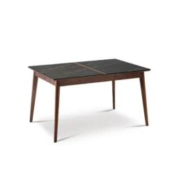 Dasras Paul Table à manger scandinave en bois et céramique><noscript><img width=