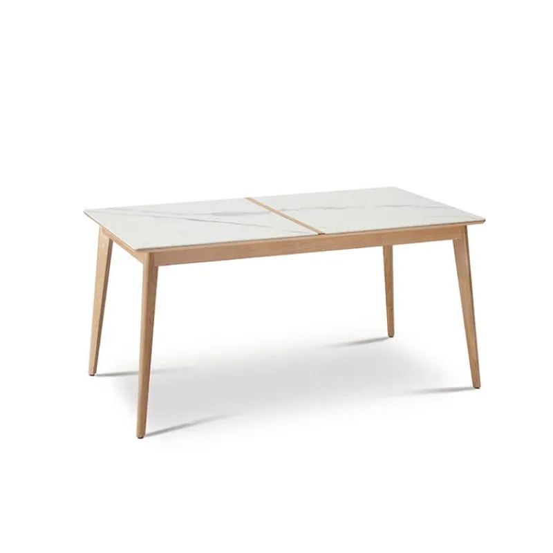 Dasras Paul Table à manger scandinave en bois et céramique> Table De Salle à Manger