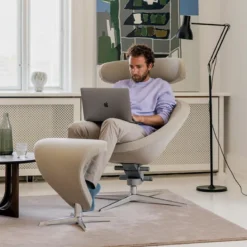 Varier Peel ® Fauteuil de relaxation design en tissu><noscript><img width=