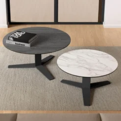 Cancio Peliccan mini Table basse moderne en céramique et métal> Table De Salon