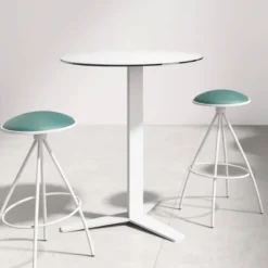Cancio Peliccan Table snack ronde moderne en verre> Table De Cuisine|Table Pour Petit Espace