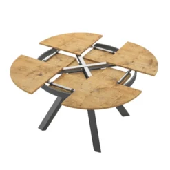 Ozzio PetaloTable ronde design extensible avec pieds en métal><noscript><img width=