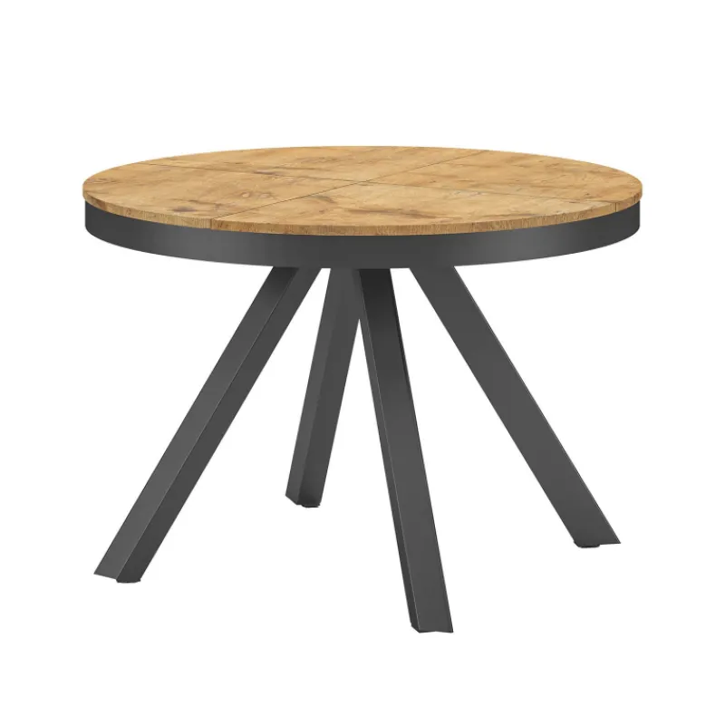 Ozzio PetaloTable ronde design extensible avec pieds en métal> Table De Salle à Manger|Table Pour Petit Espace