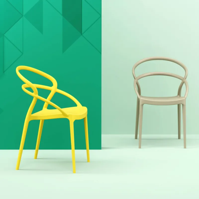 Pia Chaise tendance empilable en polypropylène> Chaise De Cuisine|Chaise De Salle à Manger