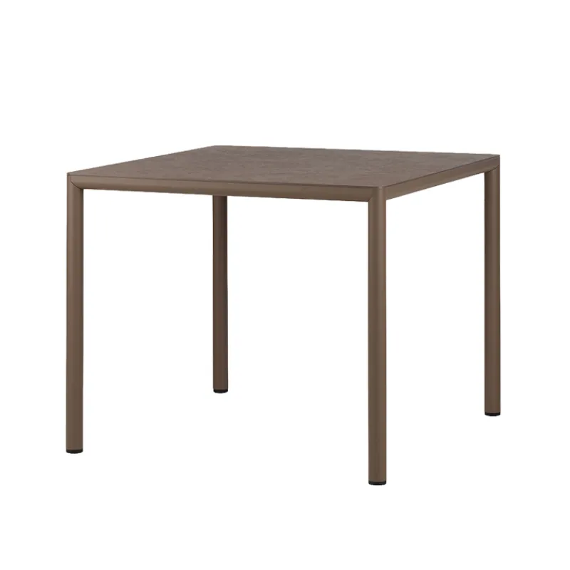 Piave Table de jardin carrée en stratifié avec pieds en aluminium> Table De Jardin