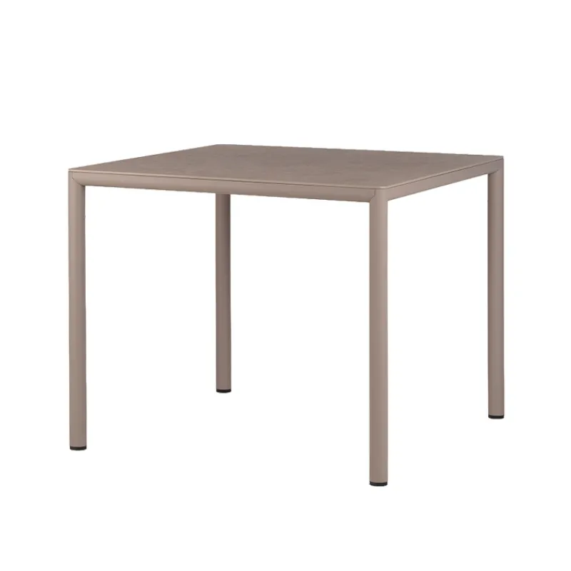 Piave Table de jardin carrée en stratifié avec pieds en aluminium> Table De Jardin