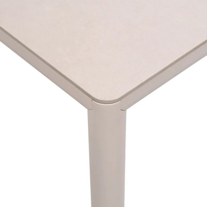 Piave Table de jardin carrée en stratifié avec pieds en aluminium> Table De Jardin