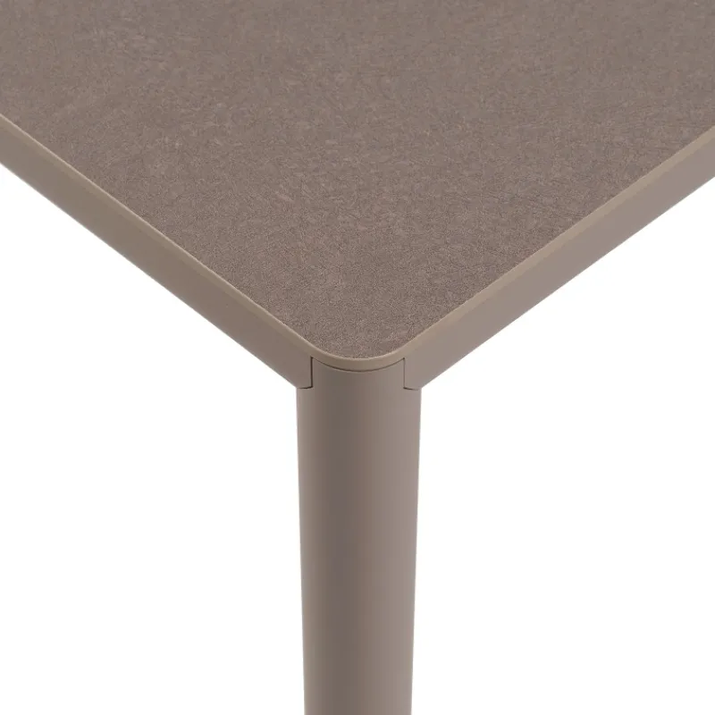 Piave Table de jardin carrée en stratifié avec pieds en aluminium> Table De Jardin