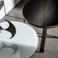 Sovet Italia Piktor Sovet Table basse ronde en verre><noscript><img width=