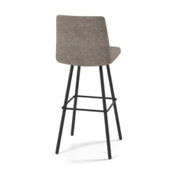 Perfecta Pinot Tabouret bar pivotant en tissu et pieds en métal obliques><noscript><img width=