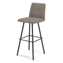 Perfecta Pinot Tabouret bar pivotant en tissu et pieds en métal obliques><noscript><img width=