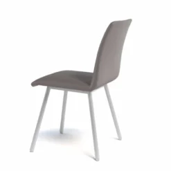 Perfecta Pisa Chaise de salle à manger moderne en métal et simili><noscript><img width=