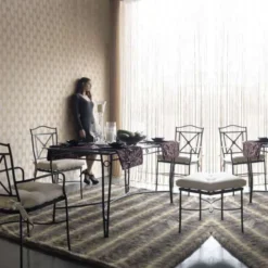 Jayso Pisa Table provençale en verre trempé et acier><noscript><img width=