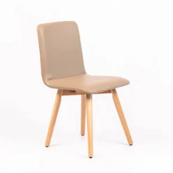 Sessio Plaza Chaise moderne rembourrée avec pieds en bois coniques> Chaise De Cuisine|Chaise De Salle à Manger