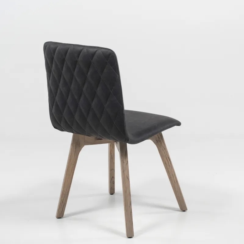 Sessio Plaza diamant Chaise de séjour scandinave matelassée en synthétique et bois> Chaise De Cuisine|Chaise De Salle à Manger