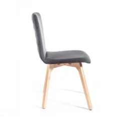 Sessio Plaza diamant Chaise de séjour moderne en tissu dos matelassé><noscript><img width=