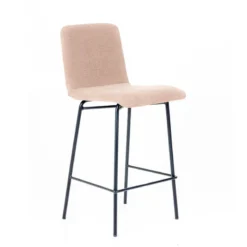 Sessio Plaza diamant Tabouret snack avec dos matelassé en tissu pieds en métal> Tabouret Snack (assise +/- 65 Cm)|Tabouret De Bar (assise +/- 80 Cm)