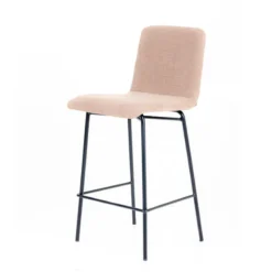 Sessio Plaza diamant Tabouret snack avec dos matelassé en tissu pieds en métal> Tabouret Snack (assise +/- 65 Cm)|Tabouret De Bar (assise +/- 80 Cm)