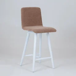 Sessio Plaza diamant Tabouret snack avec dos matelassé en tissu et pieds en bois> Tabouret Snack (assise +/- 65 Cm)|Tabouret De Bar (assise +/- 80 Cm)