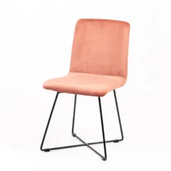Sessio Plaza line Chaise design en tissu avec dos matelassé et pieds en métal croisés><noscript><img width=
