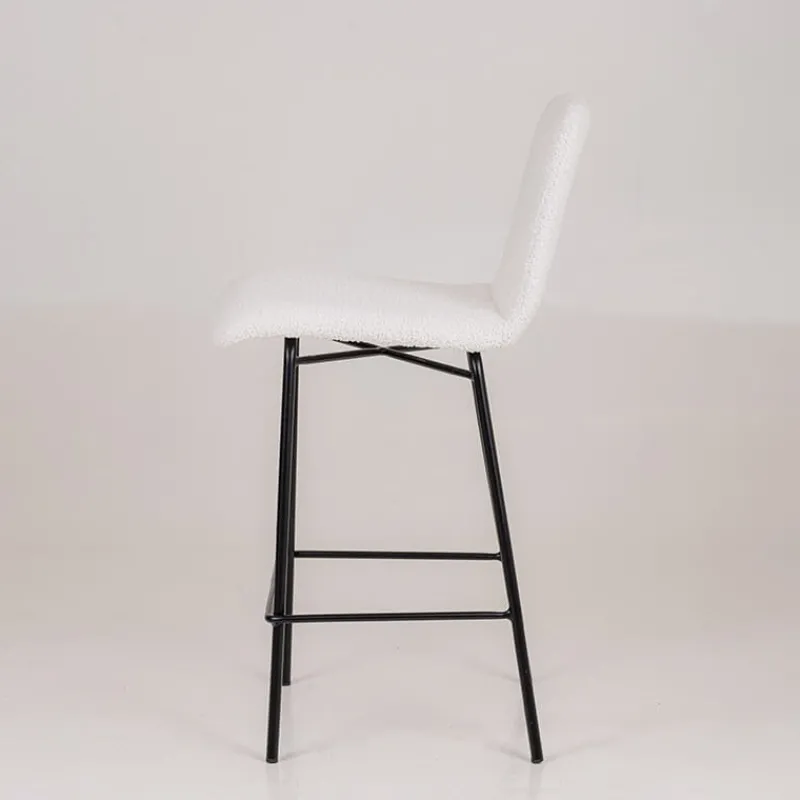 Sessio Plaza Tabouret snack moderne en tissu et pieds en métal> Tabouret Snack (assise +/- 65 Cm)|Tabouret De Bar (assise +/- 80 Cm)