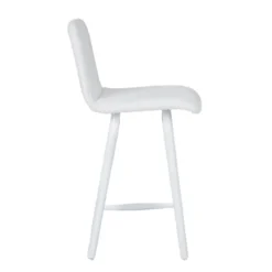Sessio Plaza Tabouret snack scandinave en tissu et pieds coniques en bois> Tabouret Snack (assise +/- 65 Cm)|Tabouret De Bar (assise +/- 80 Cm)