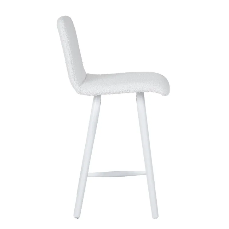 Sessio Plaza Tabouret snack scandinave en tissu et pieds coniques en bois> Tabouret Snack (assise +/- 65 Cm)|Tabouret De Bar (assise +/- 80 Cm)