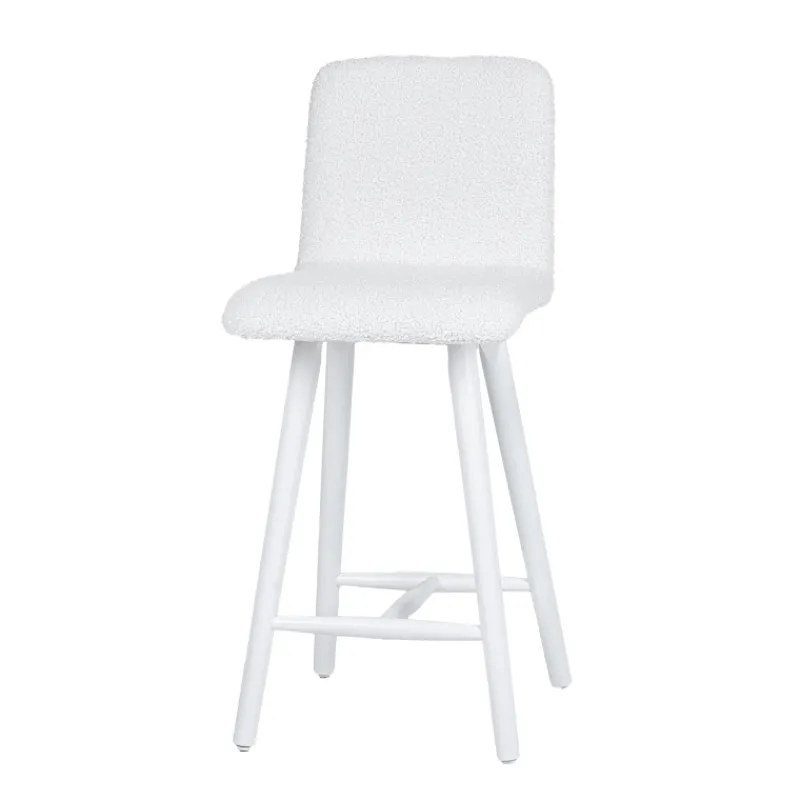 Sessio Plaza Tabouret snack scandinave en tissu et pieds coniques en bois> Tabouret Snack (assise +/- 65 Cm)|Tabouret De Bar (assise +/- 80 Cm)