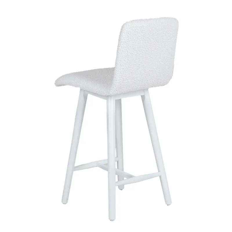 Sessio Plaza Tabouret snack scandinave en tissu et pieds coniques en bois> Tabouret Snack (assise +/- 65 Cm)|Tabouret De Bar (assise +/- 80 Cm)
