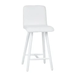 Sessio Plaza Tabouret snack scandinave en tissu et pieds coniques en bois><noscript><img width=