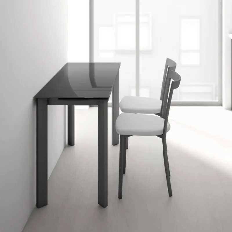 Cancio Poker Minor Table petit espace extensible en verre> Table De Cuisine|Table Pour Petit Espace