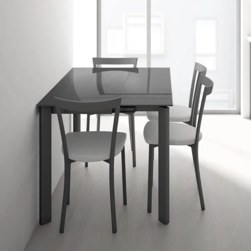 Cancio Poker Minor Table petit espace extensible en verre> Table De Cuisine|Table Pour Petit Espace