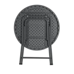 PraxisTable pliante ronde gris foncé><noscript><img width=