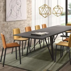 Perfecta Primera Chaise belge moderne rembourrée en simili avec pieds en métal><noscript><img width=