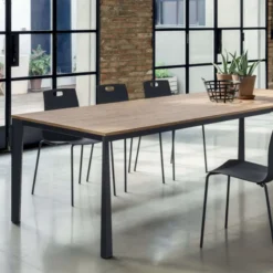 Ingenia casa Prisma Ingenia by Bontempi® Table moderne extensible en mélaminé et acier laqué> Table De Salle à Manger