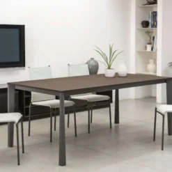 Ingenia casa Prisma Ingenia by Bontempi® Table moderne extensible en mélaminé et acier laqué><noscript><img width=