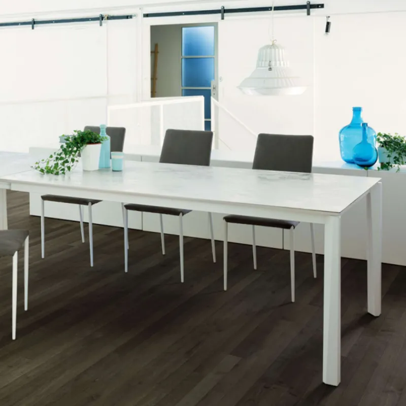 Ingenia casa Prisma Ingenia by Bontempi® Table extensible moderne en céramique et acier laqué> Table De Salle à Manger