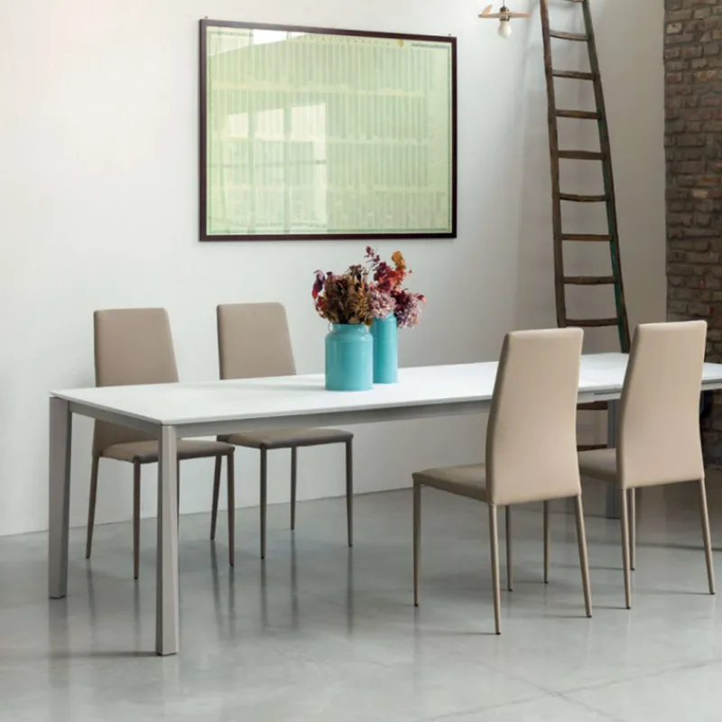 Ingenia casa Prisma Ingenia by Bontempi® Table extensible moderne en céramique et acier laqué> Table De Salle à Manger