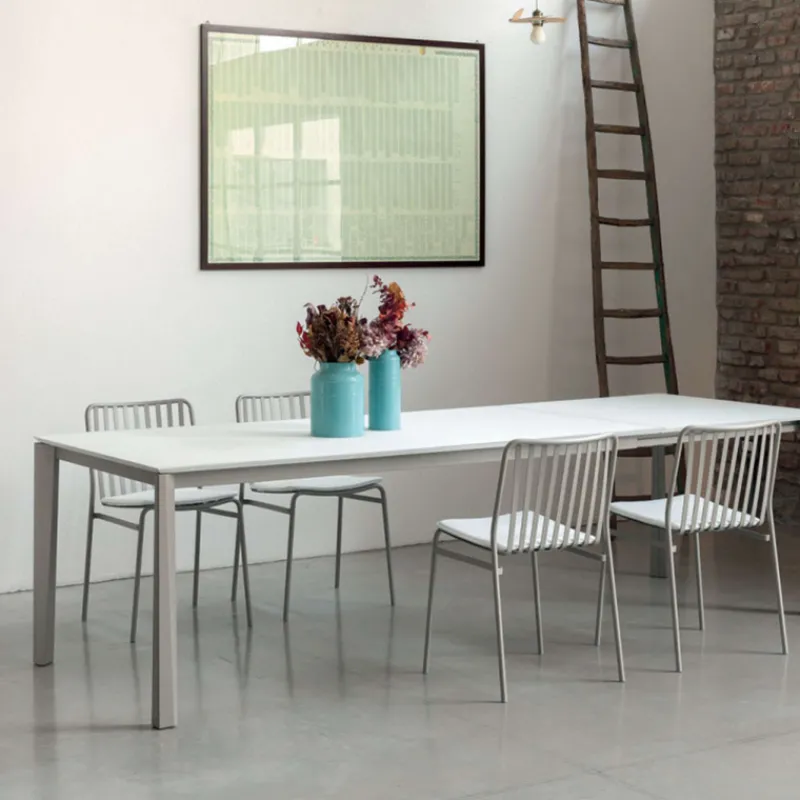 Ingenia casa Prisma Ingenia by Bontempi® Table extensible moderne en céramique et acier laqué> Table De Salle à Manger