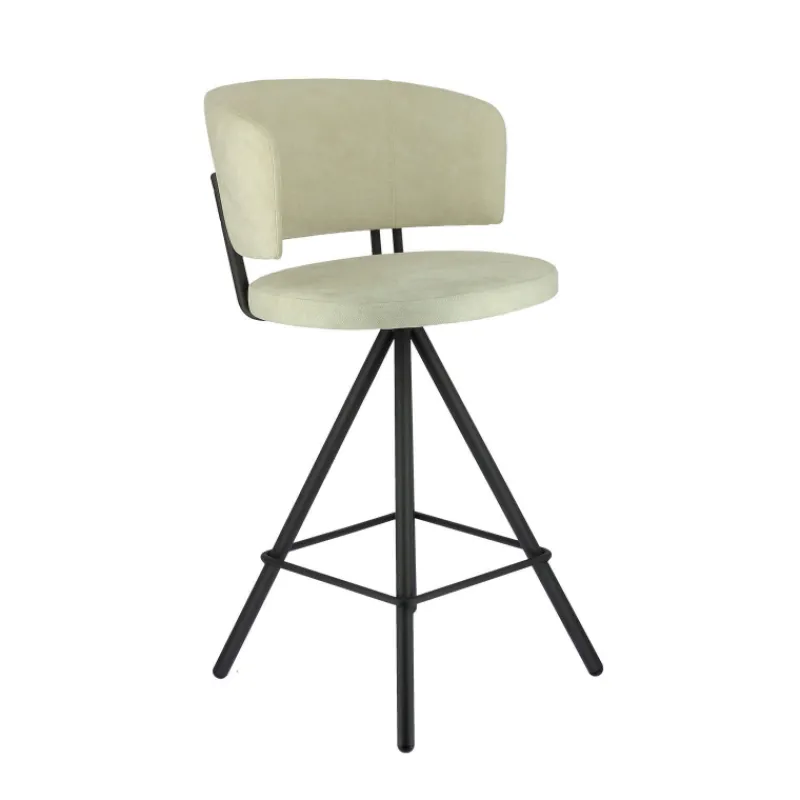 Perfecta Prélude Tabouret snack en tissu et pieds métal> Tabouret Snack (assise +/- 65 Cm)|Tabouret De Bar (assise +/- 80 Cm)