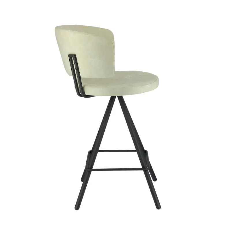 Perfecta Prélude Tabouret snack en tissu et pieds métal> Tabouret Snack (assise +/- 65 Cm)|Tabouret De Bar (assise +/- 80 Cm)