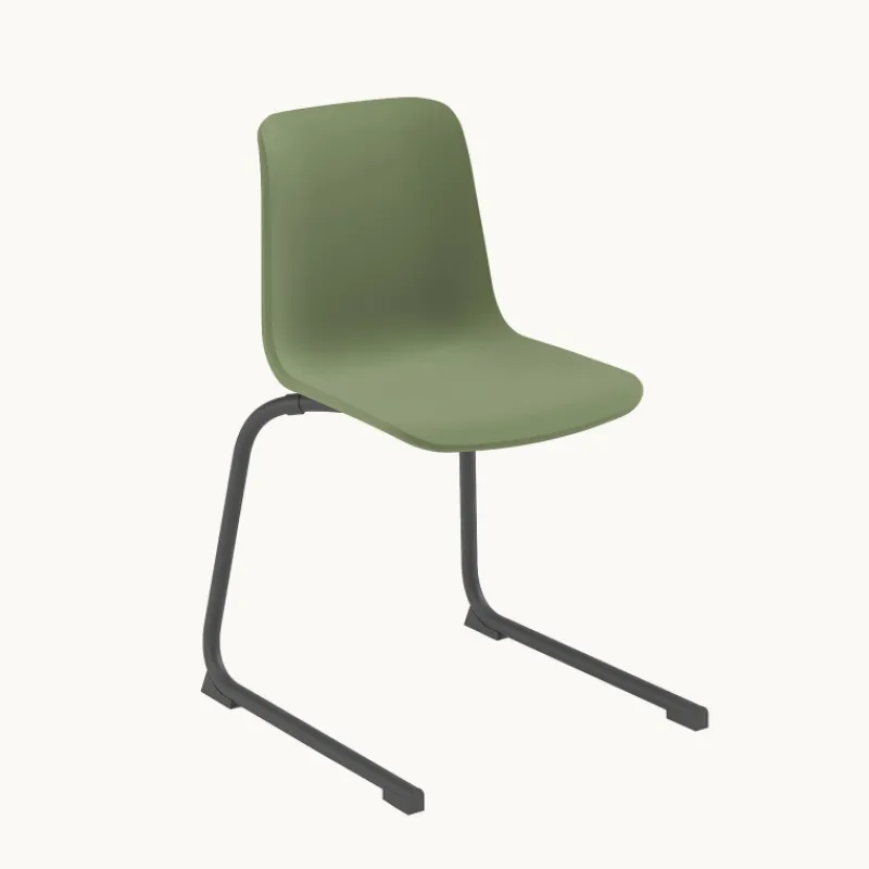 Perfecta Proza Chaise pied luge inversé empilable en métal coque polypropylène> Chaise De Cuisine