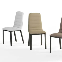 Cancio Pulsar Chaise contemporaine en tissu et métal><noscript><img width=